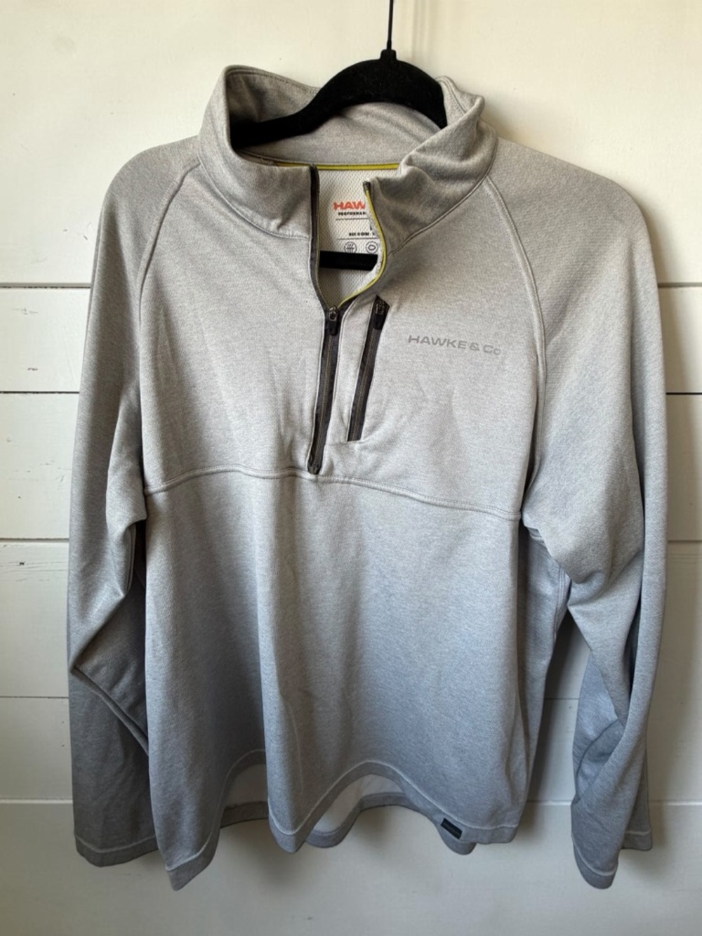 Hawke & Co Performance 1/4 Zip Pullover Gray Lightweight Athletic Jacket Men’s L